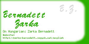 bernadett zarka business card